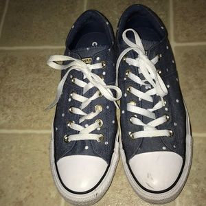Woman’s Blue Polka Dot Converse